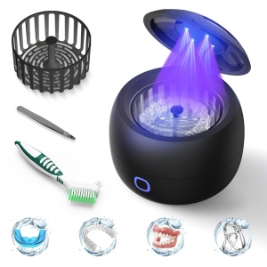 ZYREX Upgraded Portable Ultrasonic Deep Cleaner for Dental & Personal Items