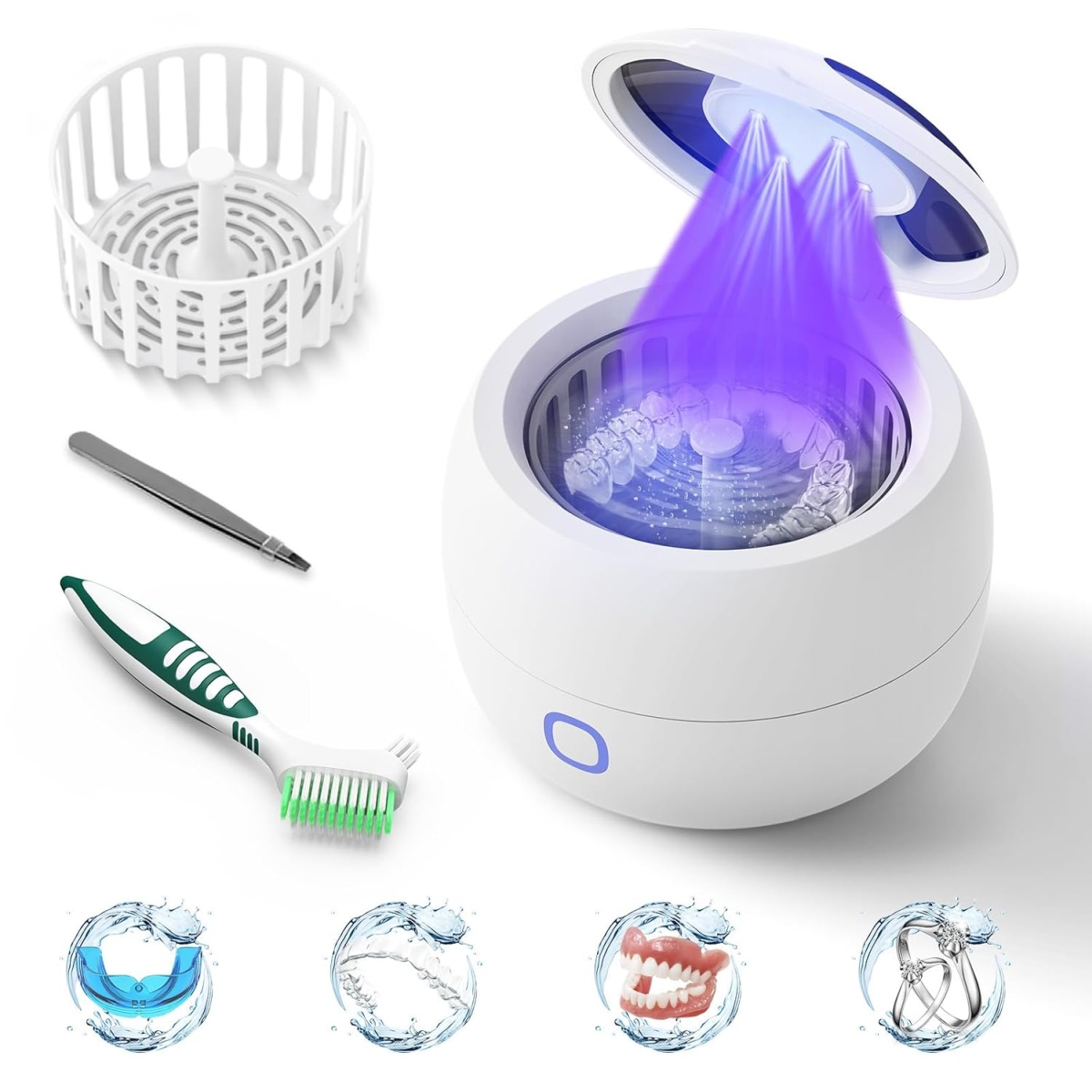 ZYREX Portable Ultrasonic Retainer & Dental Appliance Cleaner